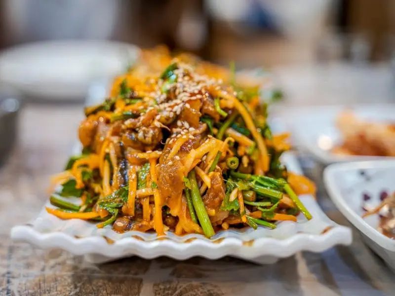 멸치회무침 비빔밥