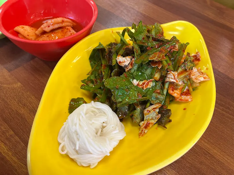 순례국밥 겉절이 클로즈업