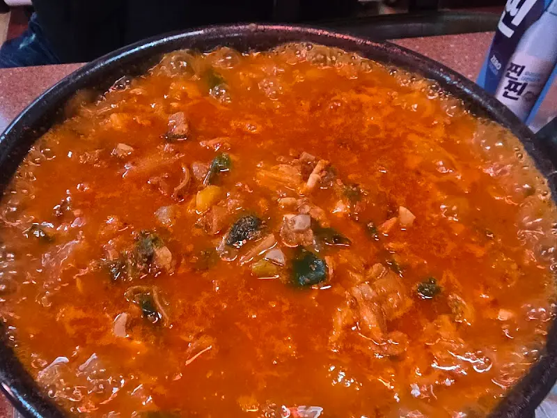 완성된 곱창전골