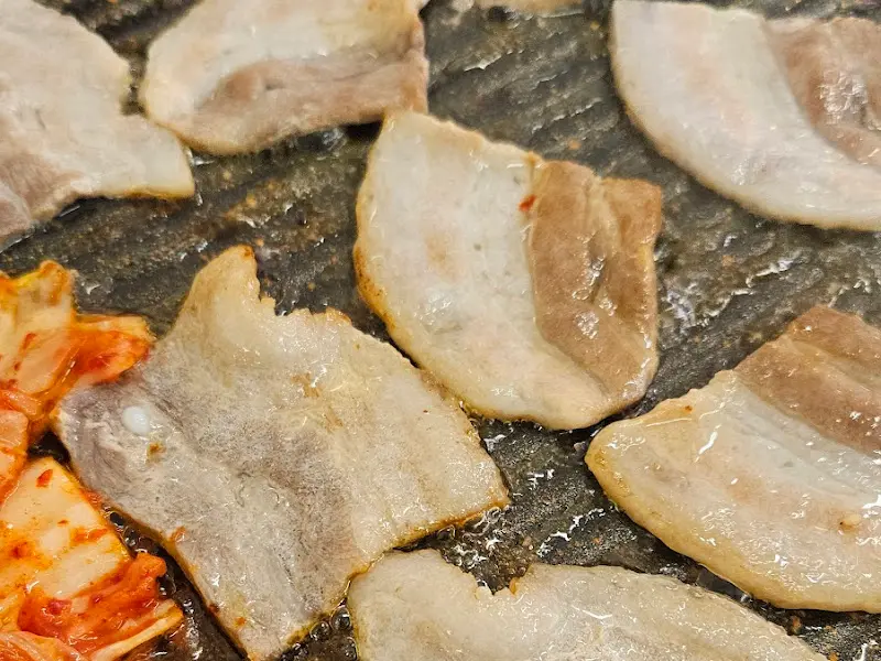 냉삼겹살과 김치