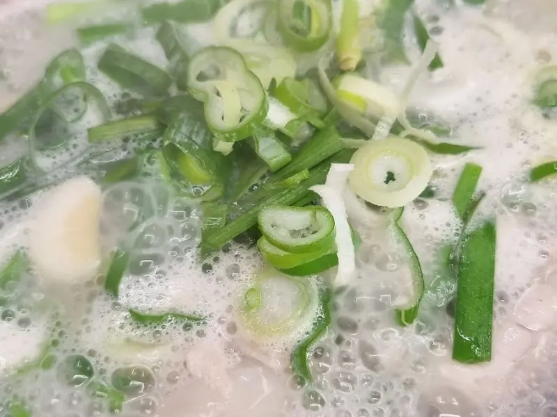 순대국의 클로즈업