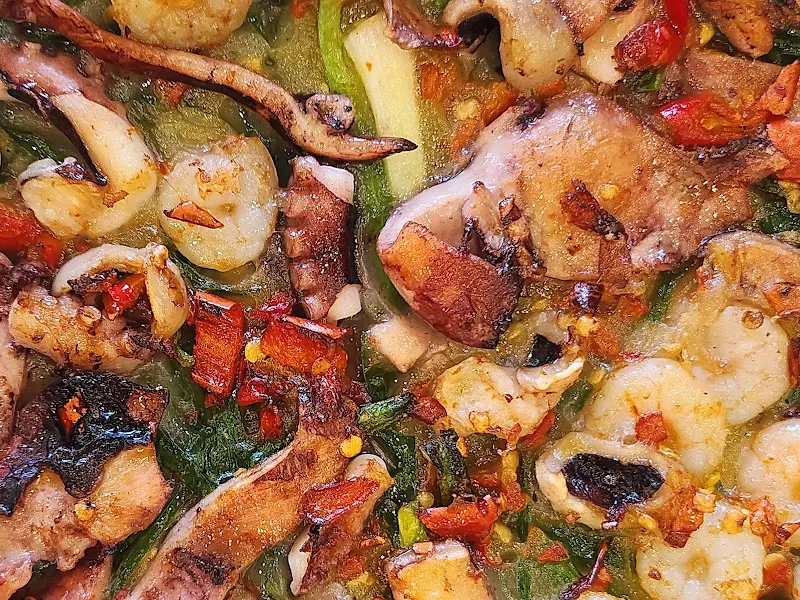 해물파전 확대샷