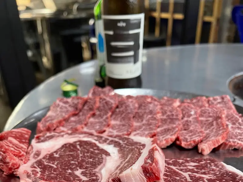 신선한 한우 모듬 갈비살