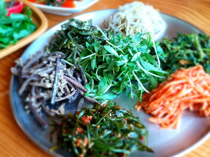 다채로운 나물 클로즈업