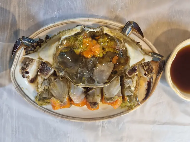 싱싱한 간장게장의 근접 촬영