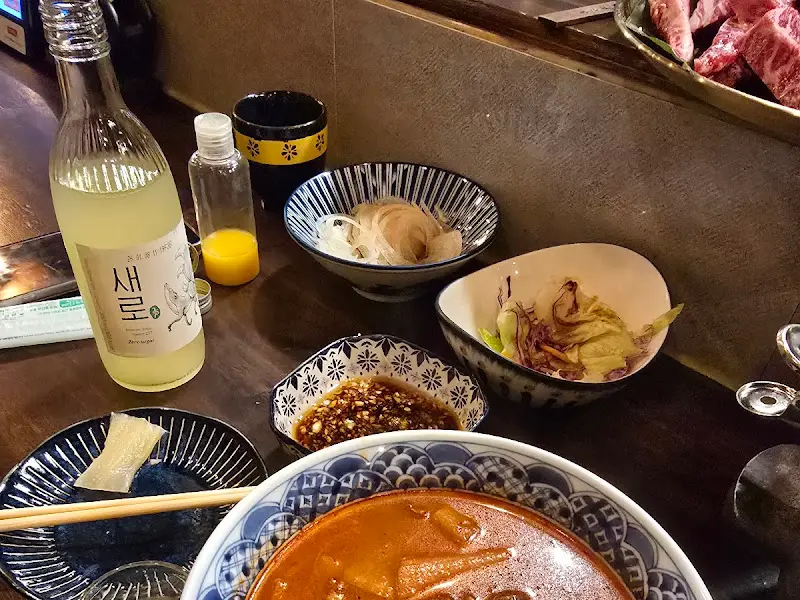 심야화로의 밑반찬 세팅