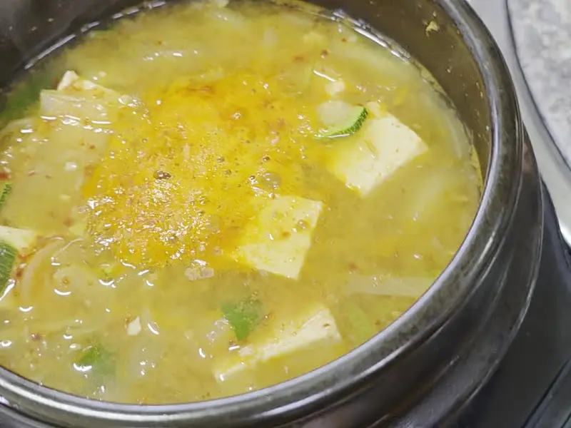 된장찌개 클로즈업 사진