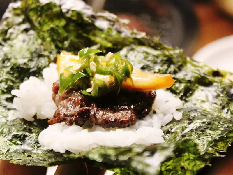 김에 싸 먹는 갈비살