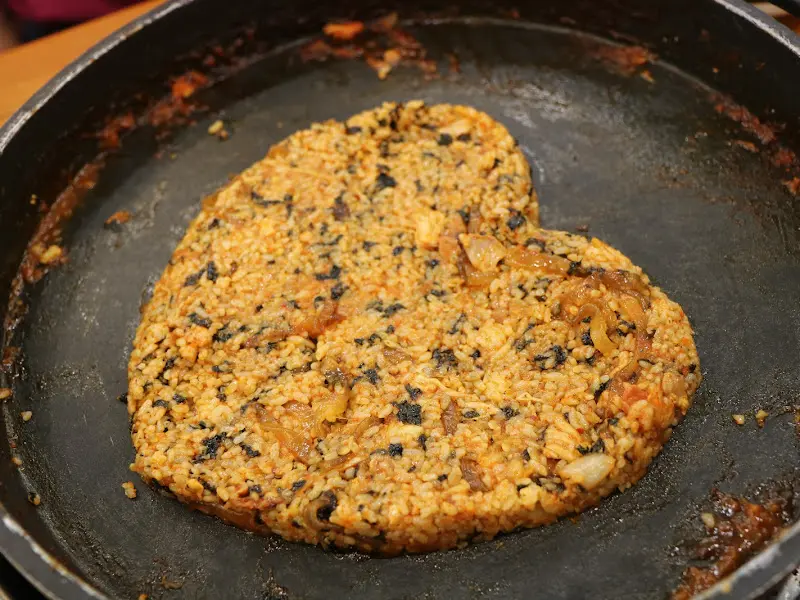 하트 볶음밥 근접샷