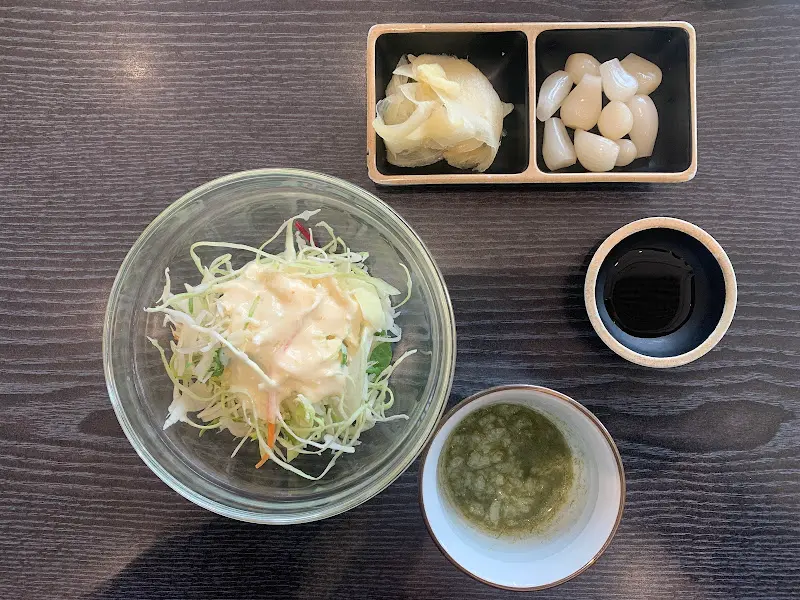 샐러드, 락교, 생강, 간장