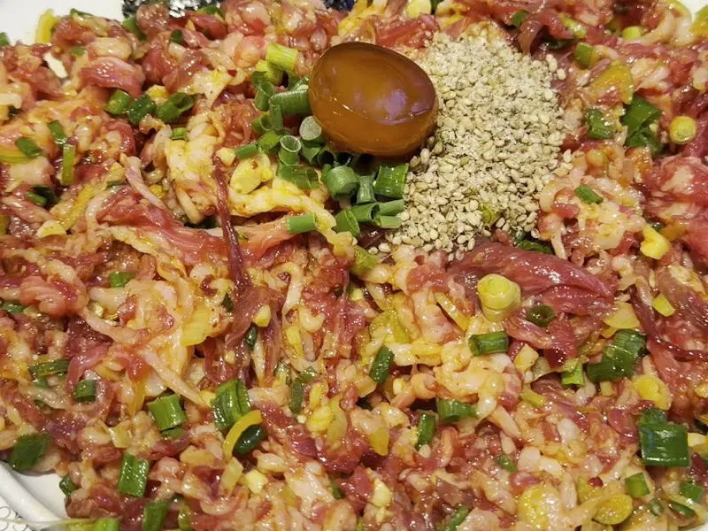 육회비빔밥 재료