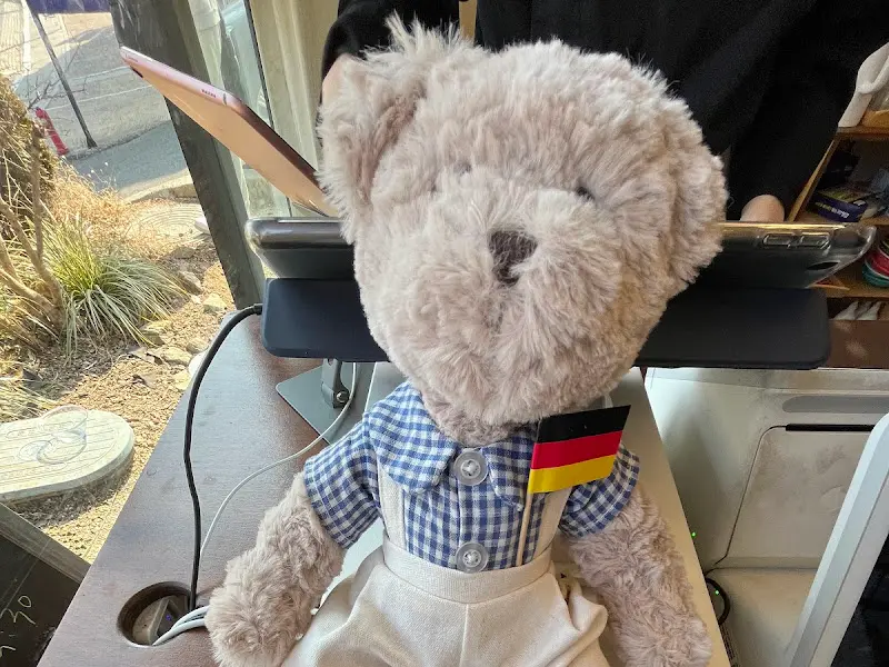 독일 국기를 든 곰인형