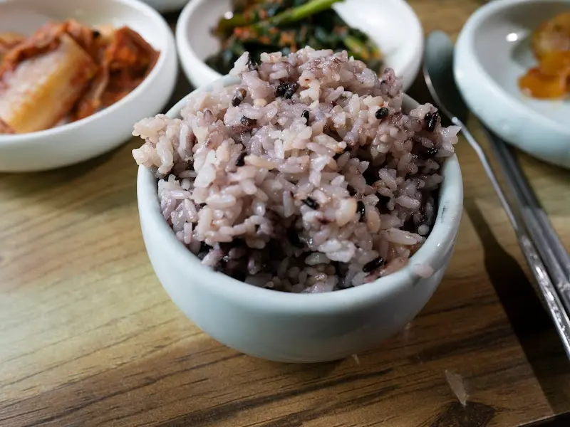 흑미밥