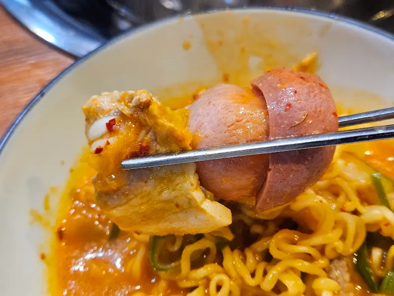 햄과 소시지 클로즈업