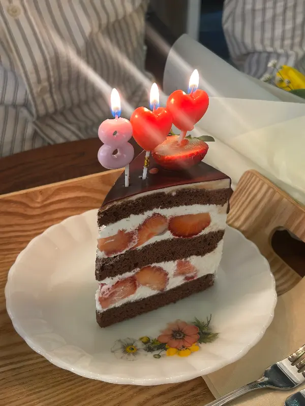 딸기 케이크 단면