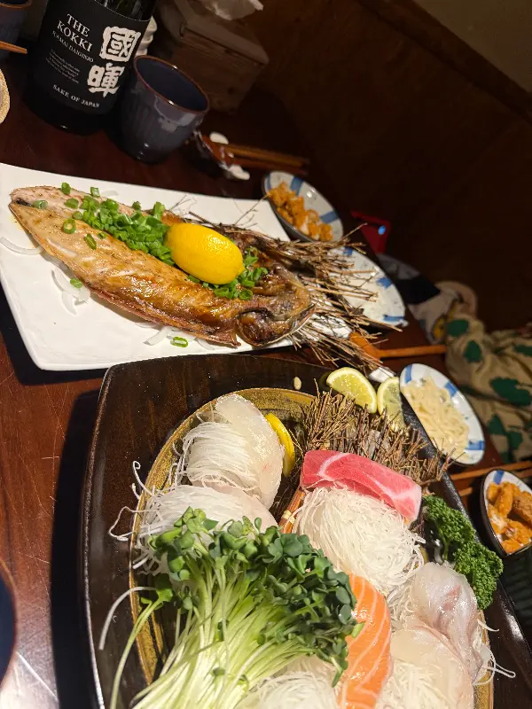 고등어 구이와 사시미