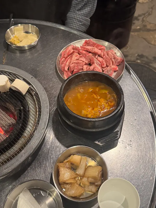 소갈비살 한 상 차림