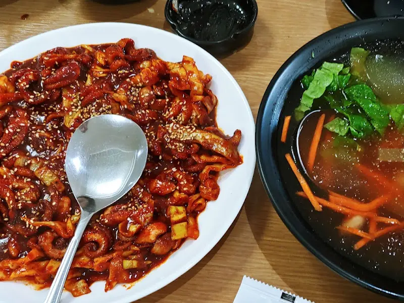 쭈꾸미 볶음과 묵사발