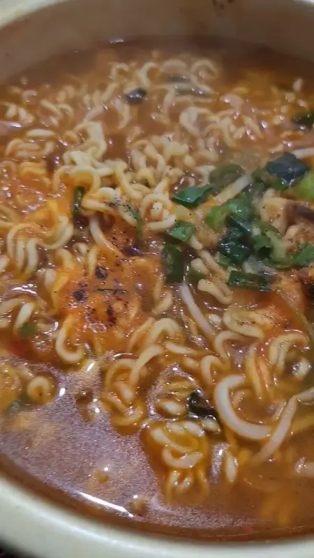 해장라면의 모습