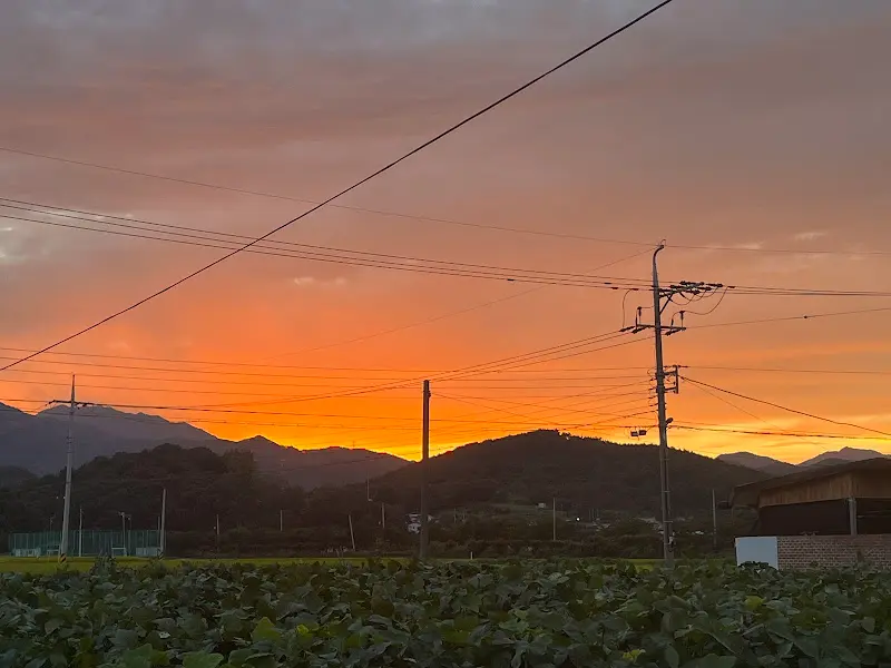 함양의 아름다운 노을