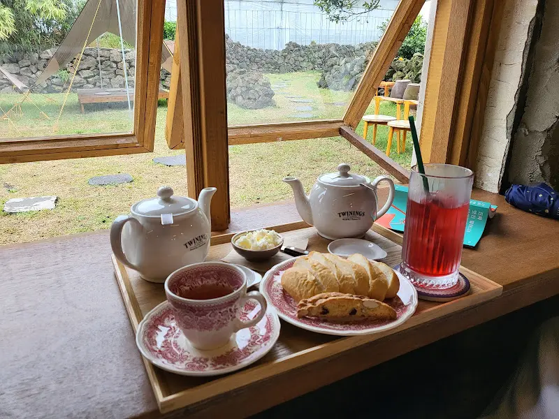 카페 안을 자유롭게 드나드는 고양이, 소길다방의 마스코트다.