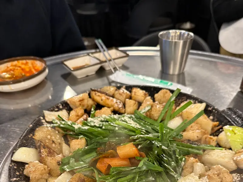 곱창과 대파김치