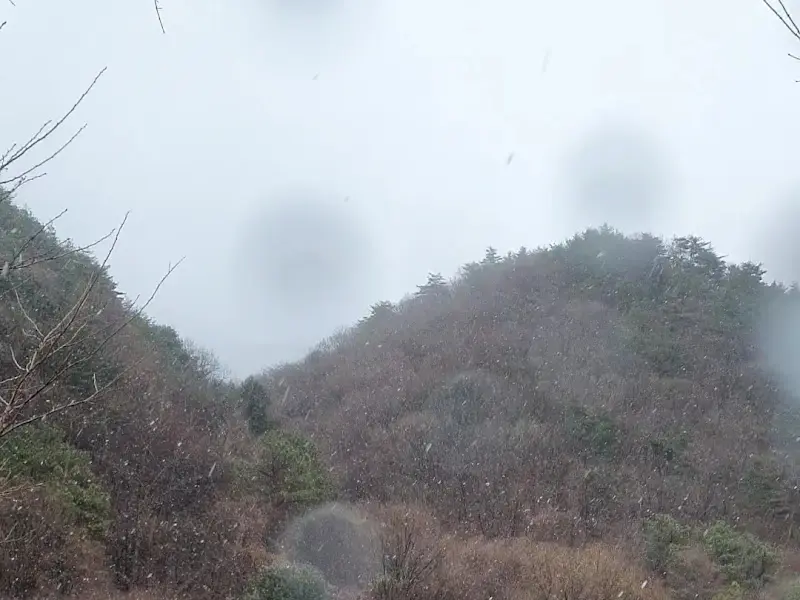 눈 덮인 산 풍경