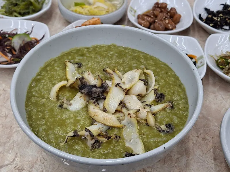 전복죽 클로즈업