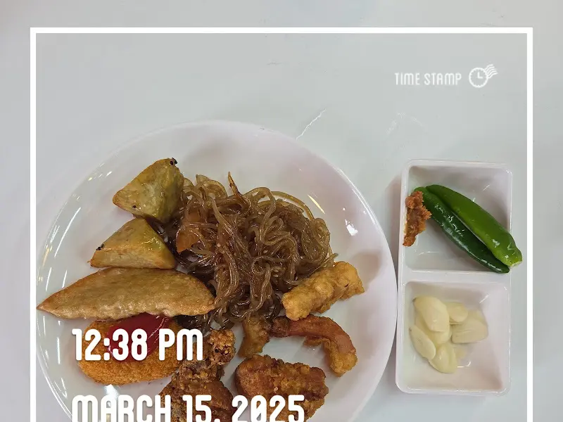 뷔페 메뉴 접시