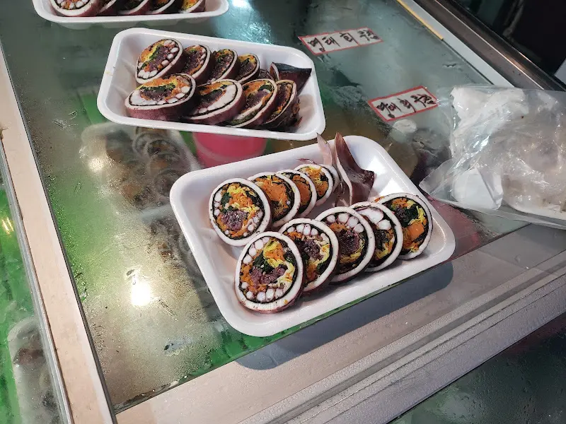 오징어 순대 진열