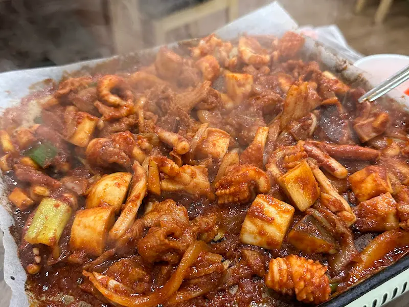 오징어구이 한 상 차림