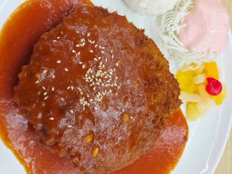 장미경양식 돈까스 클로즈업