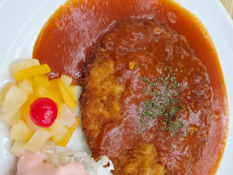 장미경양식 돈까스 단면