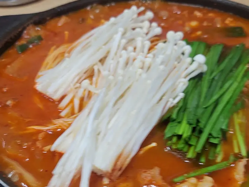 돼지찌개 근접샷