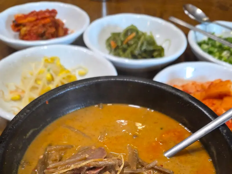 매콤하면서도 깊은 풍미가 느껴지는 곰탕