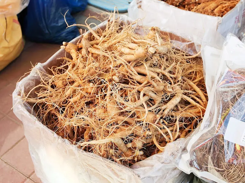 시장에서 판매하는 약재