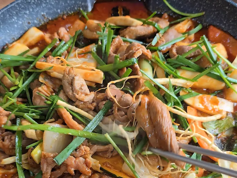 오리불고기 근접샷