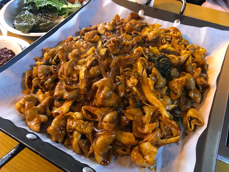 하태핫해 철판곱창 야채곱창 근접샷