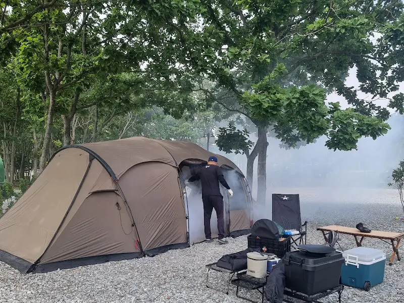 캠핑하는 사람들