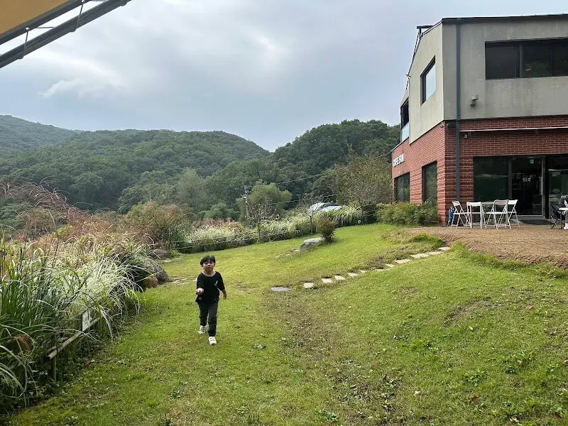 카페 앞 잔디밭