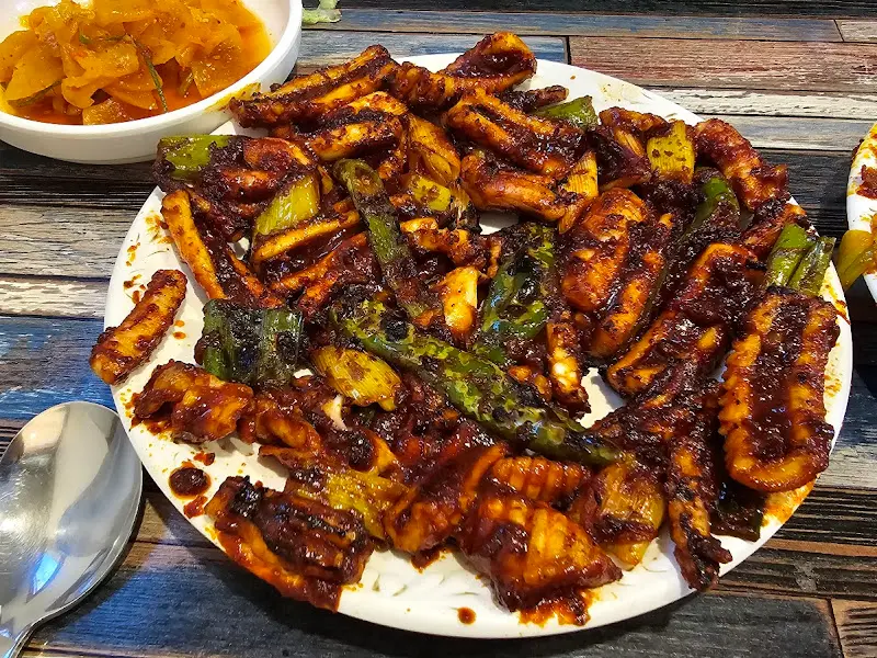 오징어 석쇠구이 근접샷