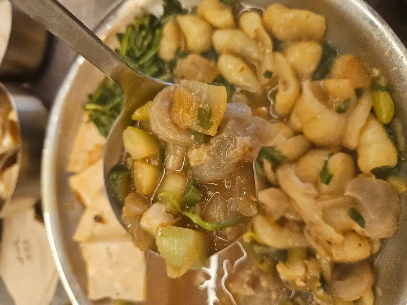 국물이 잘 배어든 당면