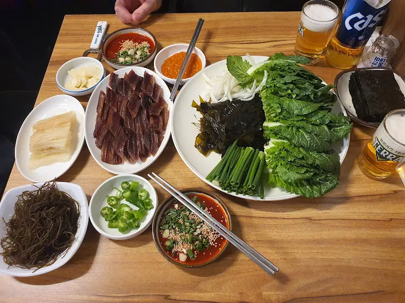 푸짐한 과메기 한 상 차림