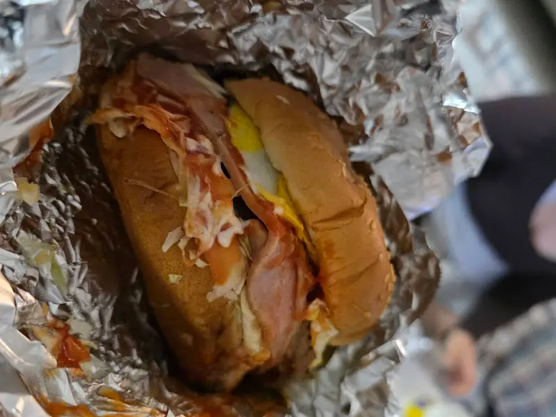 불고기치즈버거 단면