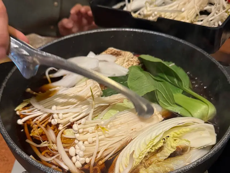 스키야키 끓는 모습