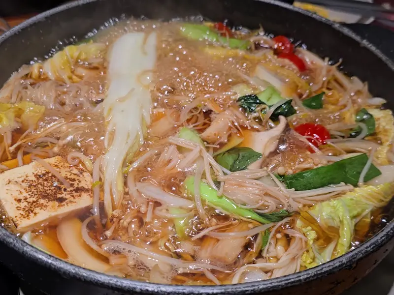 스키야키 끓는 모습