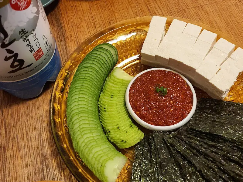 청어알, 두부, 김의 환상적인 조합