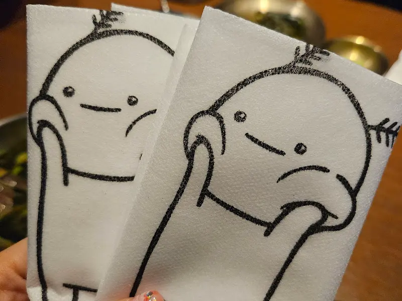 귀여운 그림이 그려진 냅킨