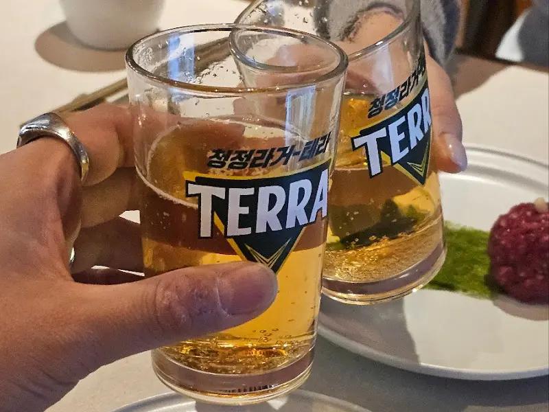 시원한 테라 맥주