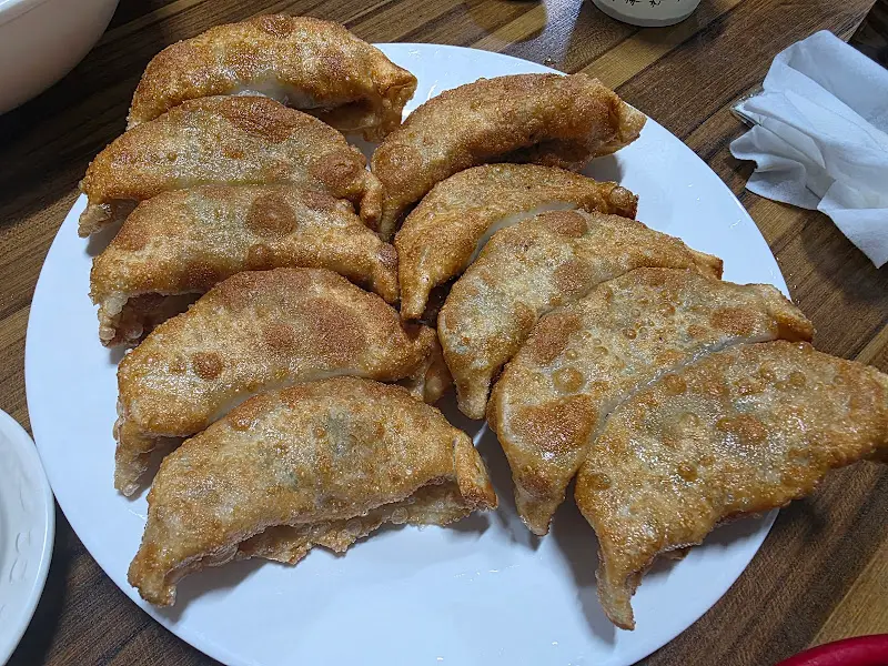 노릇하게 튀겨진 군만두